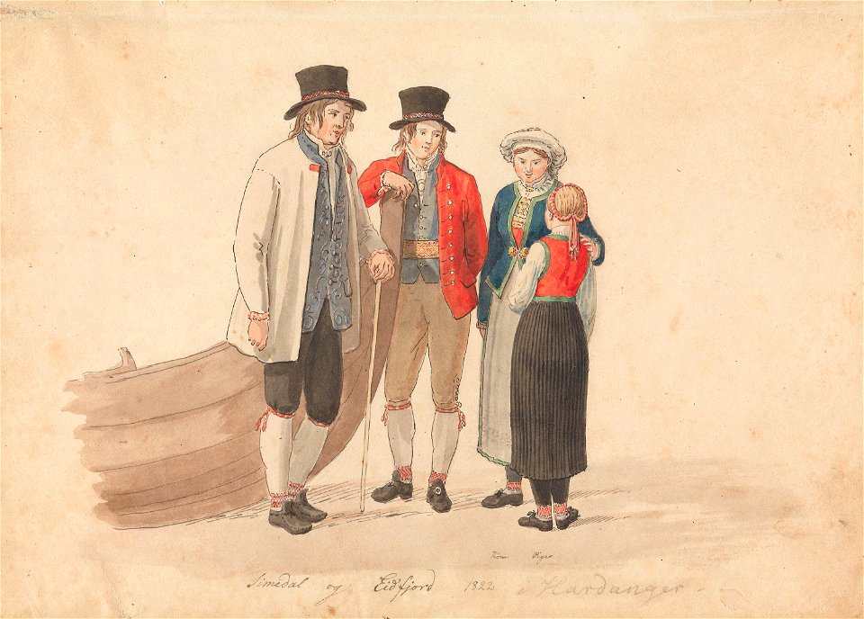 Johannes Flintoe - Drakter fra Simadal og Eidfjord i Hardanger - NG.K&H.1984.0050 - National Museum of Art, Architecture and Design