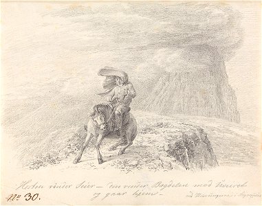 Johannes Flintoe - Til hest under Hurrungene - NG.K&H.B.06360 - National Museum of Art, Architecture and Design