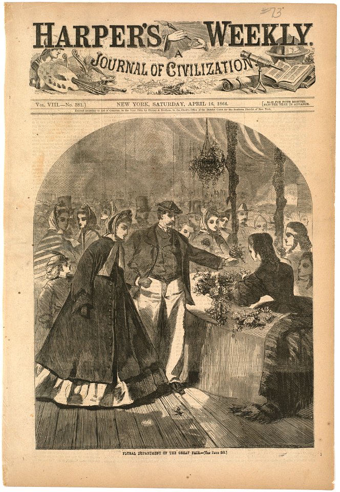 Floral department of the Great Fair (Boston Public Library)