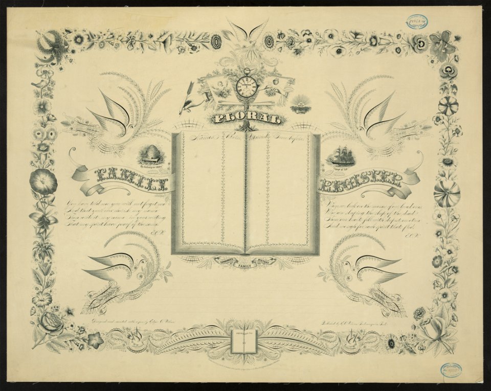 Floral family register. Indianapolis LCCN2003681636
