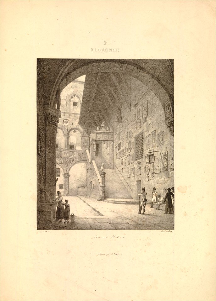 Florence - cour des prisons (BM 1920,0420.98)