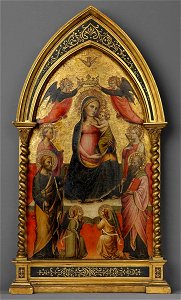 Florentinisch (^) - Madonna mit vier Heiligen und Engeln - 16466 - Bavarian State Painting Collections