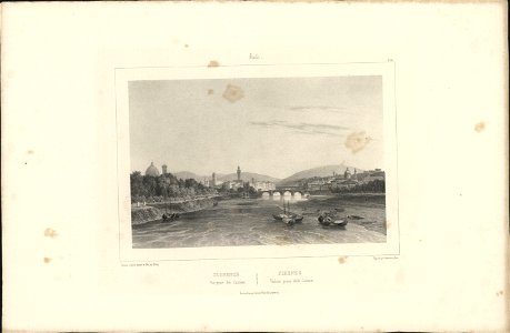 Florence Vue prise des Cascines, objectnr A 57893