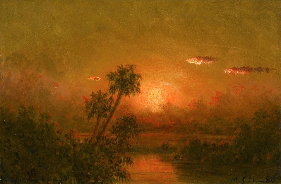 Florida Sunset, A Study by Martin Johnson Heade, 1885