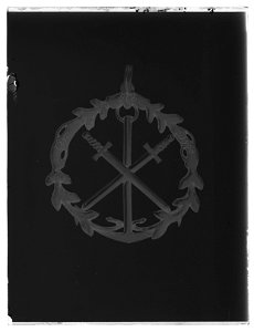 Flottans distinktionstecken, det s.k. Hoglandstecknet, högre graden, Sverige 1789 - Livrustkammaren - 28138-negative