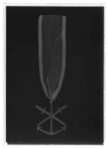 Flottans distinktionstecken, det s.k. Hoglandstecknet, lägre graden, Sverige 1789 - Livrustkammaren - 61343-negative