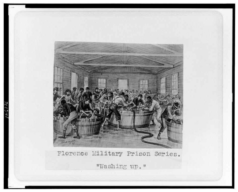 Florence military prison series-Washing up - J.E. Taylor. LCCN00650870