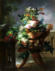 Florero sobre una silla, de Miguel Parra (Museo del Prado)