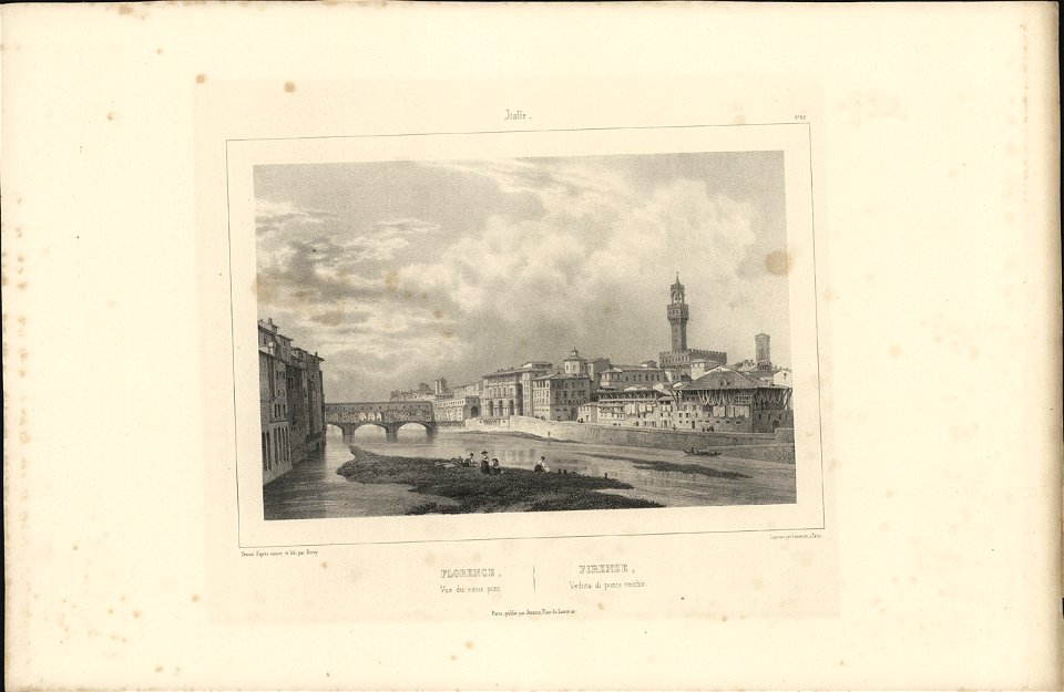 Florence Vue de vieux pont, objectnr A 57899