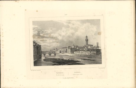 Florence Vue de vieux pont, objectnr A 57899