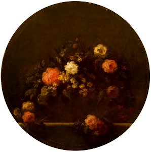Flowers in a Vase formerly attributed to Giovanni Antonio Pellegrini Mauritshuis 1146. Free illustration for personal and commercial use.