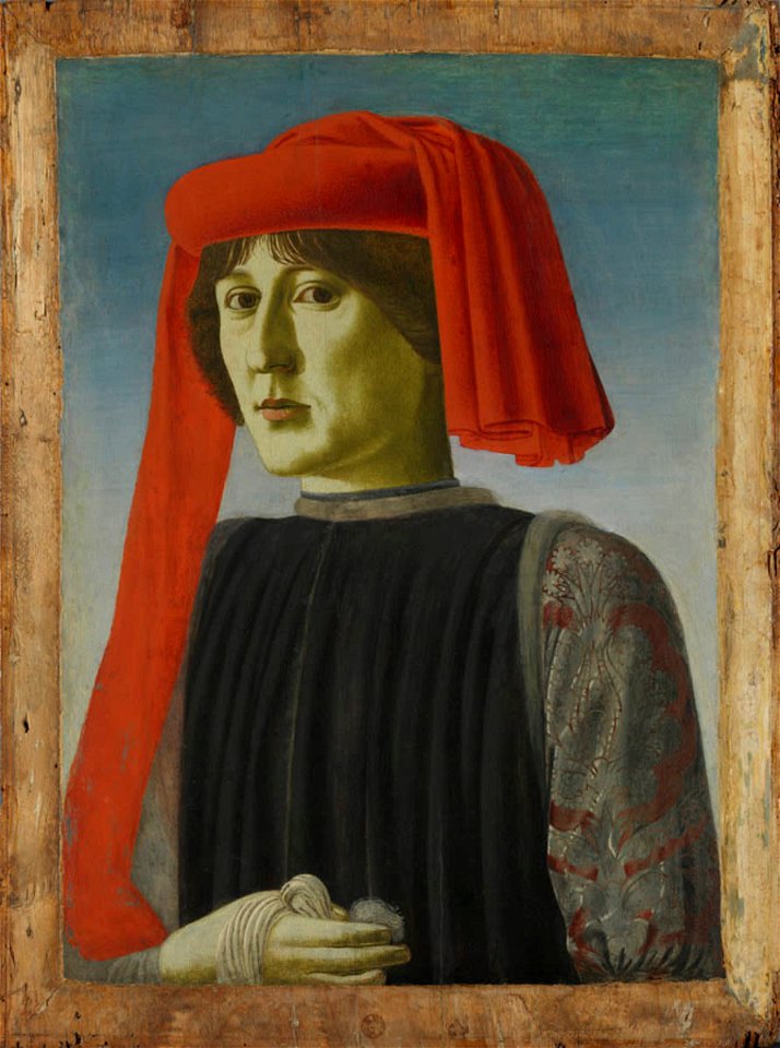 Florentinischer Meister (Francesco Botticini) - Bildnis eines jungen Mannes, um 1465-70, 658