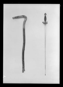 Florett, Tyskland, 1700-talets mitt, fäste och klinga ej ursprungligen samhörande - Livrustkammaren - 43266