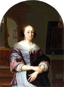 FM-109-Frans van Mieris-A Portrait of a Lady. Free illustration for personal and commercial use.