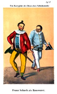 Flögel1862 09 Franz Schuch als Hanswurst