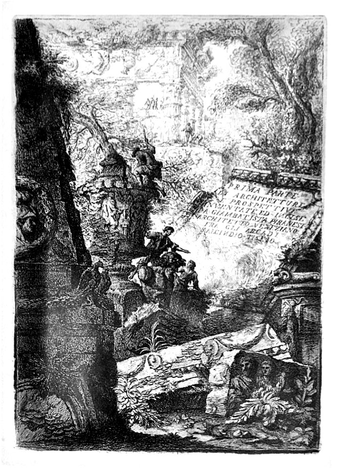 Focillon-Piranesi p0017-Frontispice de la Prima parte di Architetture