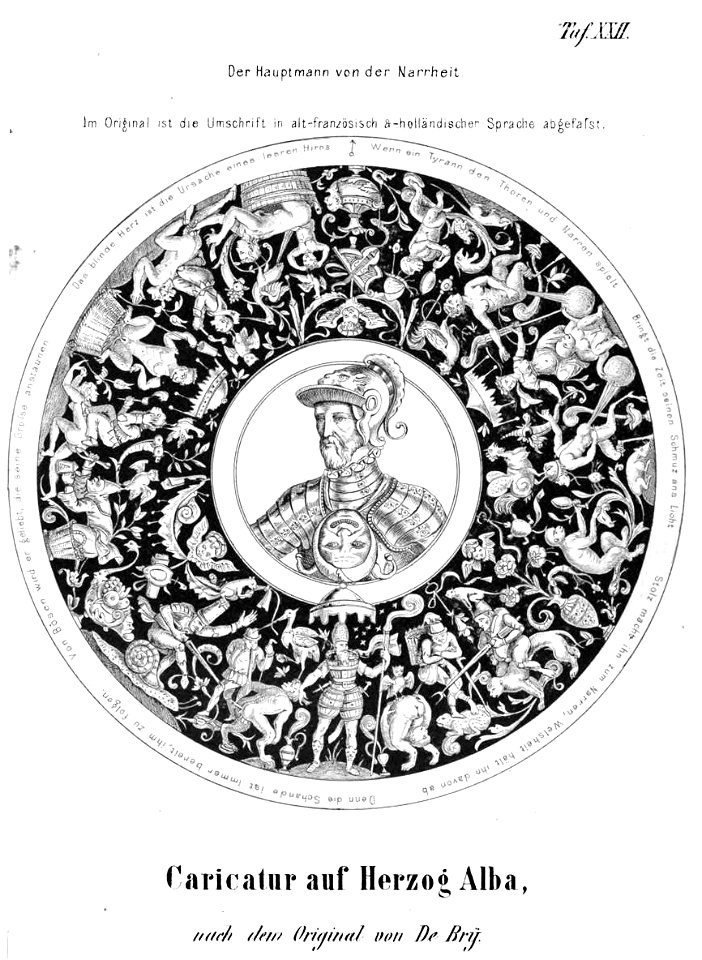 Flögel1862 22 Caricatur auf Herzog Alba