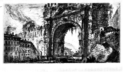 Focillon-Piranesi p0091-L'arc de Rimini, Archi Trionfali, pl 17