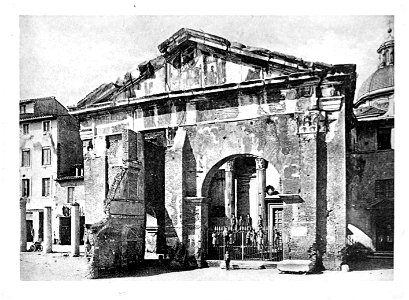 Focillon-Piranesi p0169-2 état actuel du portique d'Octavie d'après une photographie