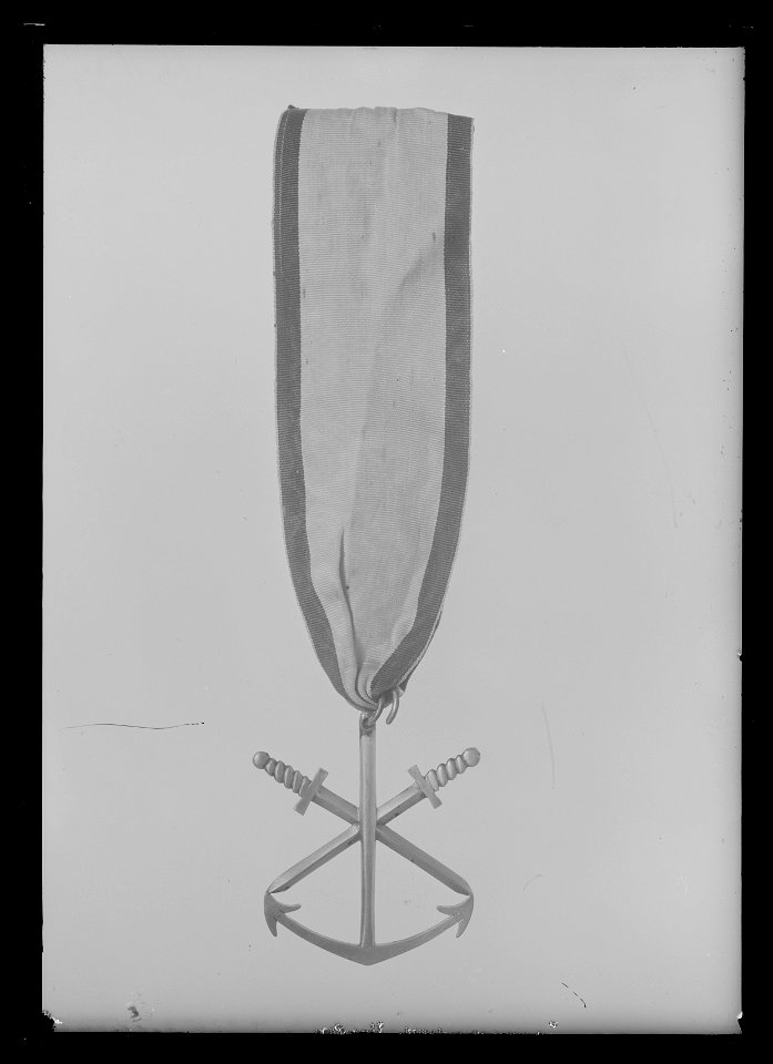 Flottans distinktionstecken, det s.k. Hoglandstecknet, lägre graden, Sverige 1789 - Livrustkammaren - 61343