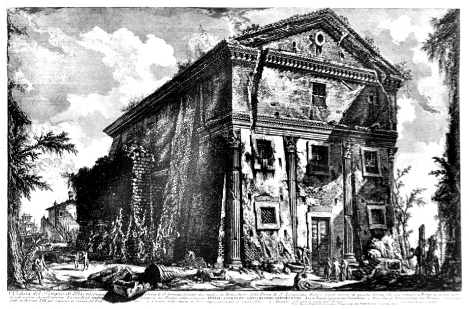Focillon-Piranesi p0201-L'église de Saint-Urbain, Ancien temple de Bacchus, Vedute