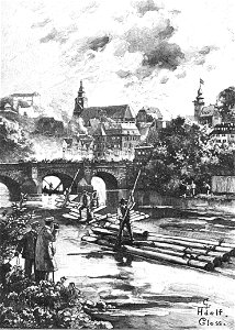 Flößerei Gustav Adolf Cloß 1899