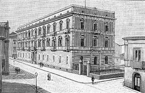 Foggia – Palazzo della Banca Nazionale (xilografia)