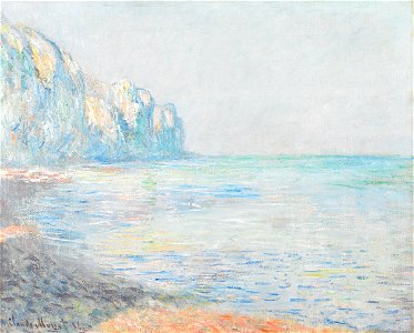 Foggy Morning at Pourville - Claude Monet. Free illustration for personal and commercial use.