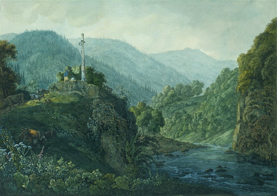 Carl Philipp Fohr - Das Kreuzbild bei Weißenbach