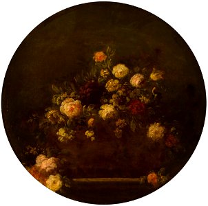 Flowers in a Vase formerly attributed to Giovanni Antonio Pellegrini Mauritshuis 1145. Free illustration for personal and commercial use.