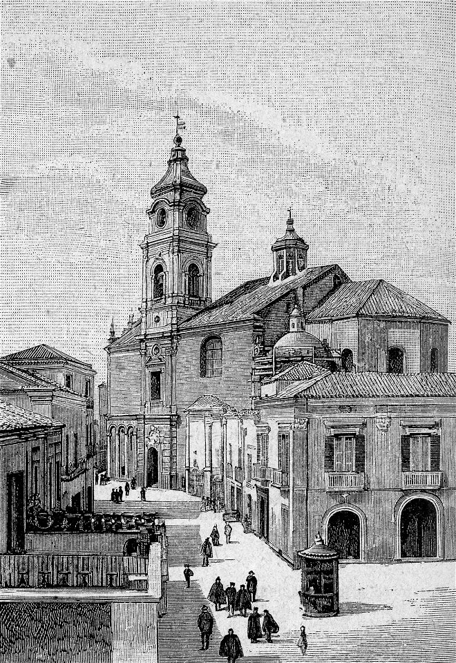 Foggia – Prospetto laterale del Duomo (xilografia)