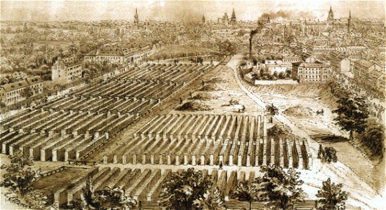 Floßplatz Leipzig 1864