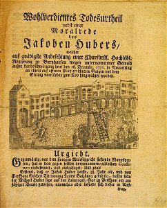 Flugblatt-Hinrichtung Jakob Huber