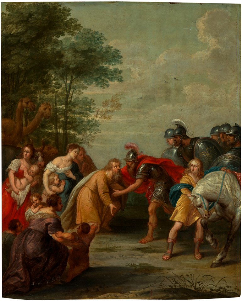 Flämisch c1600 Versöhnung von David und Esau