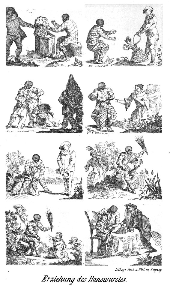 Flögel1862 08 Erziehung des Hanswurstes