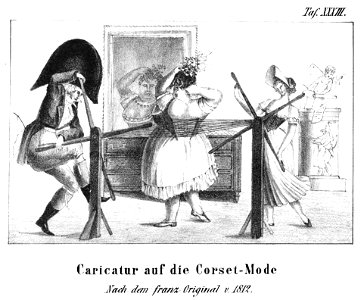 Flögel1862 33 Caricatur auf die Corset-Mode