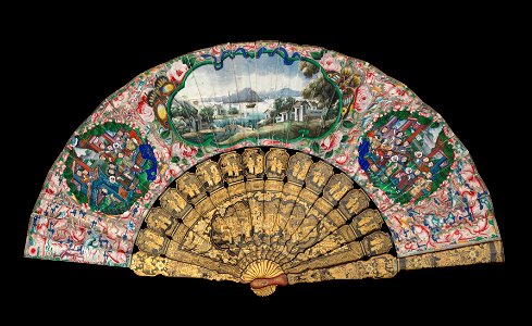 Folding fan with view of Whampoa anchorage (verso) (CBL C 3066, Back)