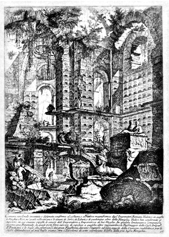 Focillon-Piranesi p0025-Camera sepolcrale Vue imaginaire d'un colombarium, Opere varie, pl 16