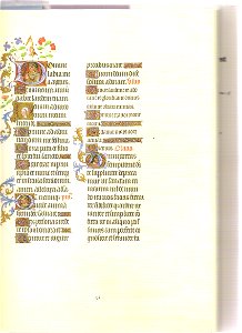 Folio 110r- tekstpagina. Free illustration for personal and commercial use.