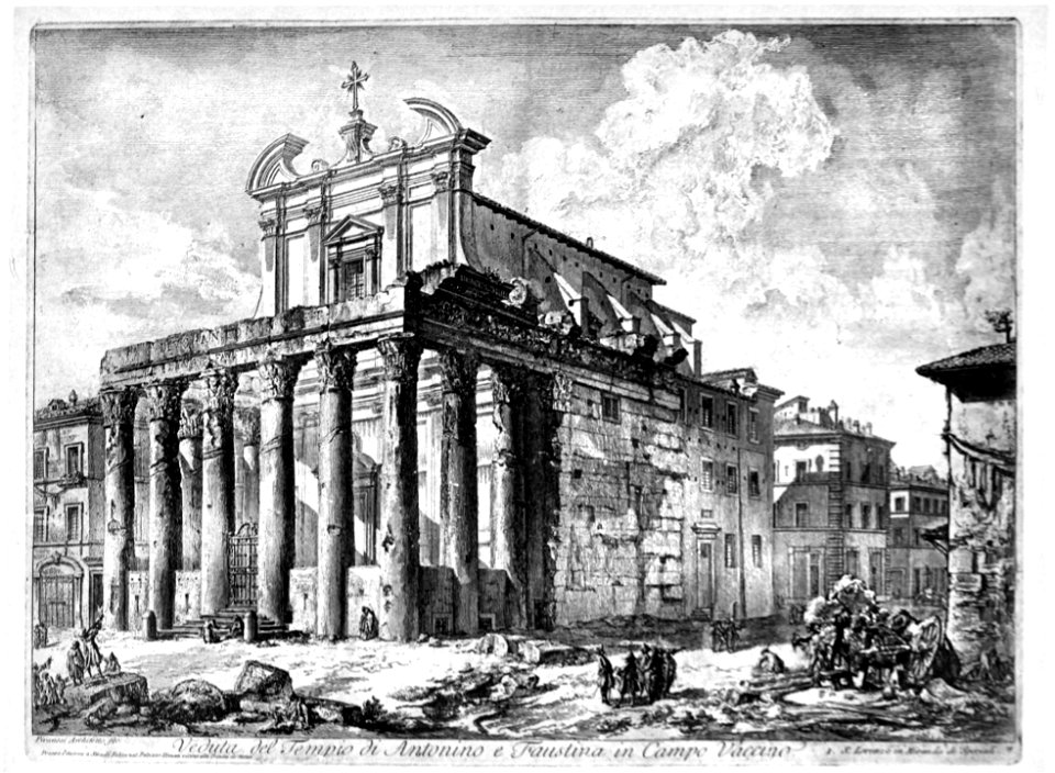 Focillon-Piranesi p0153-Vue du temple d'antonin et de Faustine, Vedute