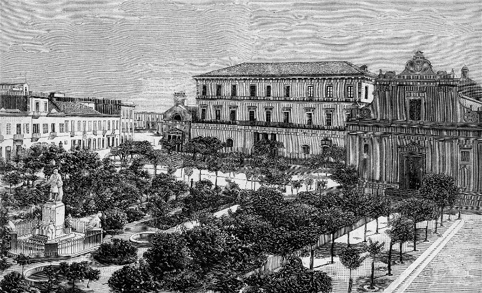 Foggia – Piazza Lanza (xilografia)