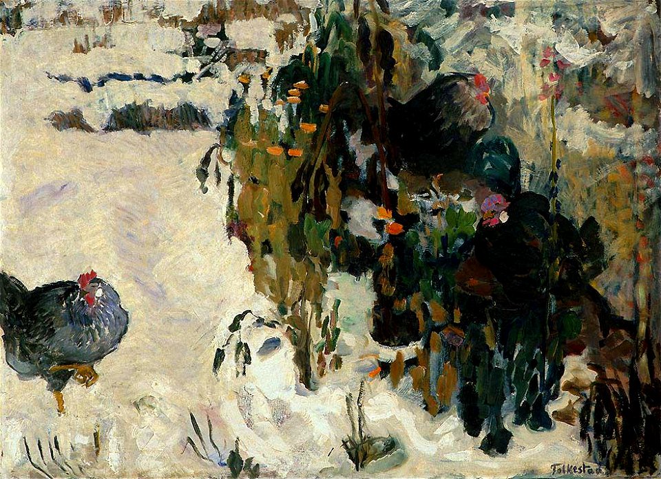 Bernhard Folkestad - Fowls in Snow - NG.M.03610 - National Museum of Art, Architecture and Design