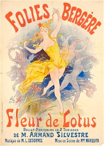 Folies Bergère, Fleur de Lotus, 1893, by Jules Chéret