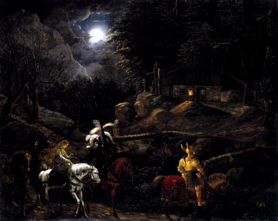 Carl Philipp Fohr - Knight before the Charcoal Burner's Hut - WGA7968