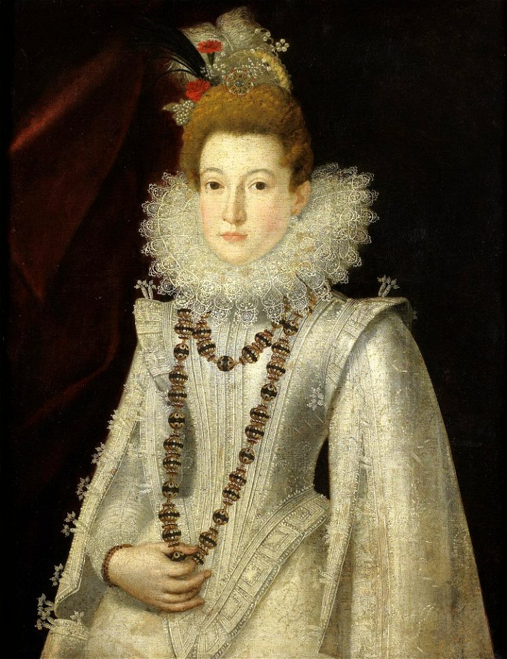 Follower of Alonso Sánchez Coello Portrait of a Lady in a White Dress