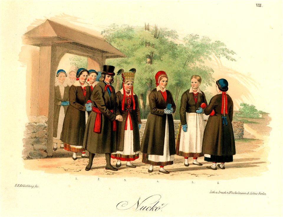 Folkdräkt, Nuckö, Estland - Nordiska Museet - NMA.0034142