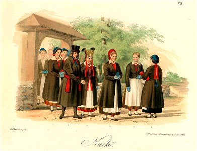 Folkdräkt, Nuckö, Estland - Nordiska Museet - NMA.0034142