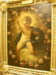 Follower of Carlo Maratti (1625-1713) - The Infant Christ in a Garland of Flowers - RCIN 404954 - Royal Collection