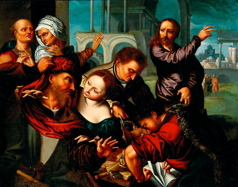 Follower of Jan Sanders van Hemessen - The Calling of Saint Matthew