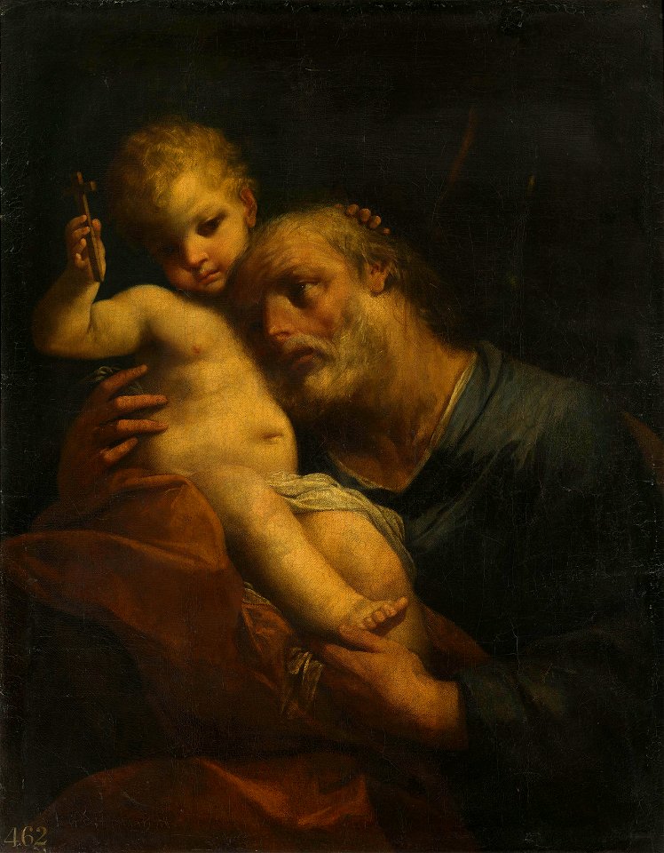 Follower of Carlo Maratti (1625-1713) - Saint Joseph(^) with the Infant Christ - RCIN 402881 - Royal Collection